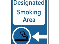 Designated smoking area sign